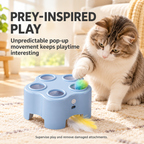 Rechargeable Pop-Up Cat Toy – 3-Mode Pom-Pom & Feather Teaser Fursera