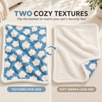Reversible Plush Pet Blanket for Dogs & Cats – Fluffy Sofa & Bed Throw Fursera