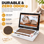 Laptop Cat Scratcher with Mouse Toy & 2 Bell Balls Fursera