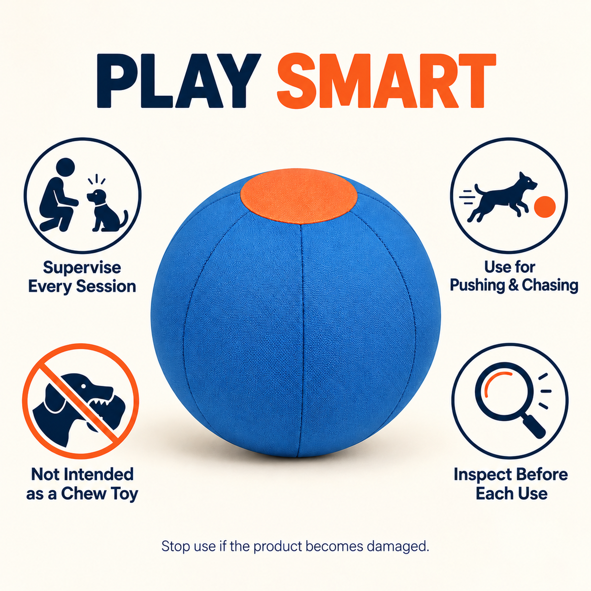 Dog Herding Ball – Large Push & Chase Activity Toy Fursera