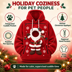 Christmas Pet Pocket Hoodie with 3D Holiday Designs Fursera