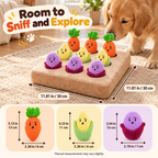 Vegetable Hide-and-Seek Dog Puzzle Toy – 9 Squeaky Plush Veggies Fursera