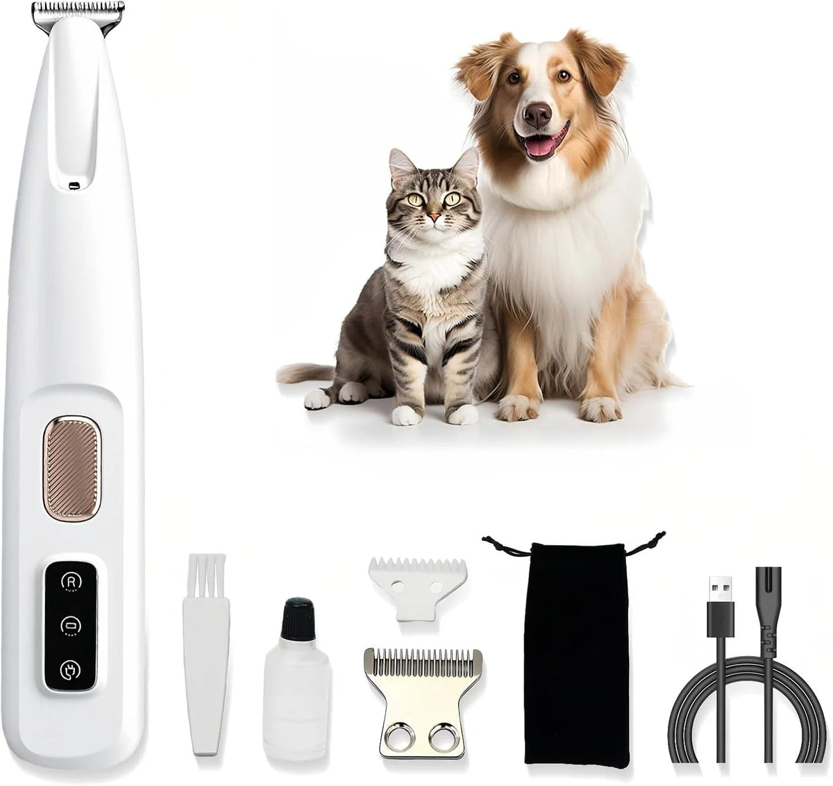 LED Pet Paw Trimmer for Dogs & Cats – Quiet & USB Rechargeable Fursera
