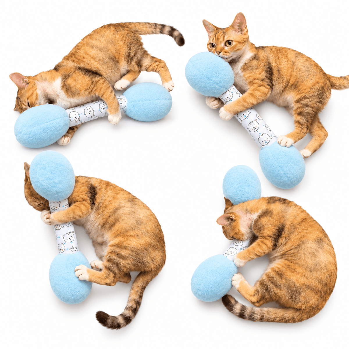 Catnip Kicker Toy – 15.7-Inch Plush Dumbbell for Cats Fursera