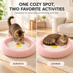 Flower Cat Scratcher Lounge – 2-in-1 Round Cat Scratching Bed Fursera