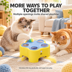 Rechargeable Pop-Up Cat Toy – 3-Mode Pom-Pom & Feather Teaser Fursera