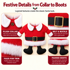 Christmas Pet Santa Costume & Sequin Hat for Cats and Small Dogs Fursera