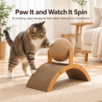 Arch Cardboard Cat Scratcher with Rotating Rope Ball Fursera