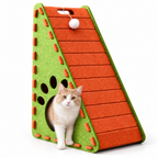 Triangular Felt Cat Activity House – 4-in-1 Scratcher, Climber, Hideaway & Play Toy Fursera