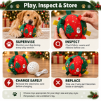 Christmas Plush Dog Ball Toy  – Bell or Rechargeable Version Fursera