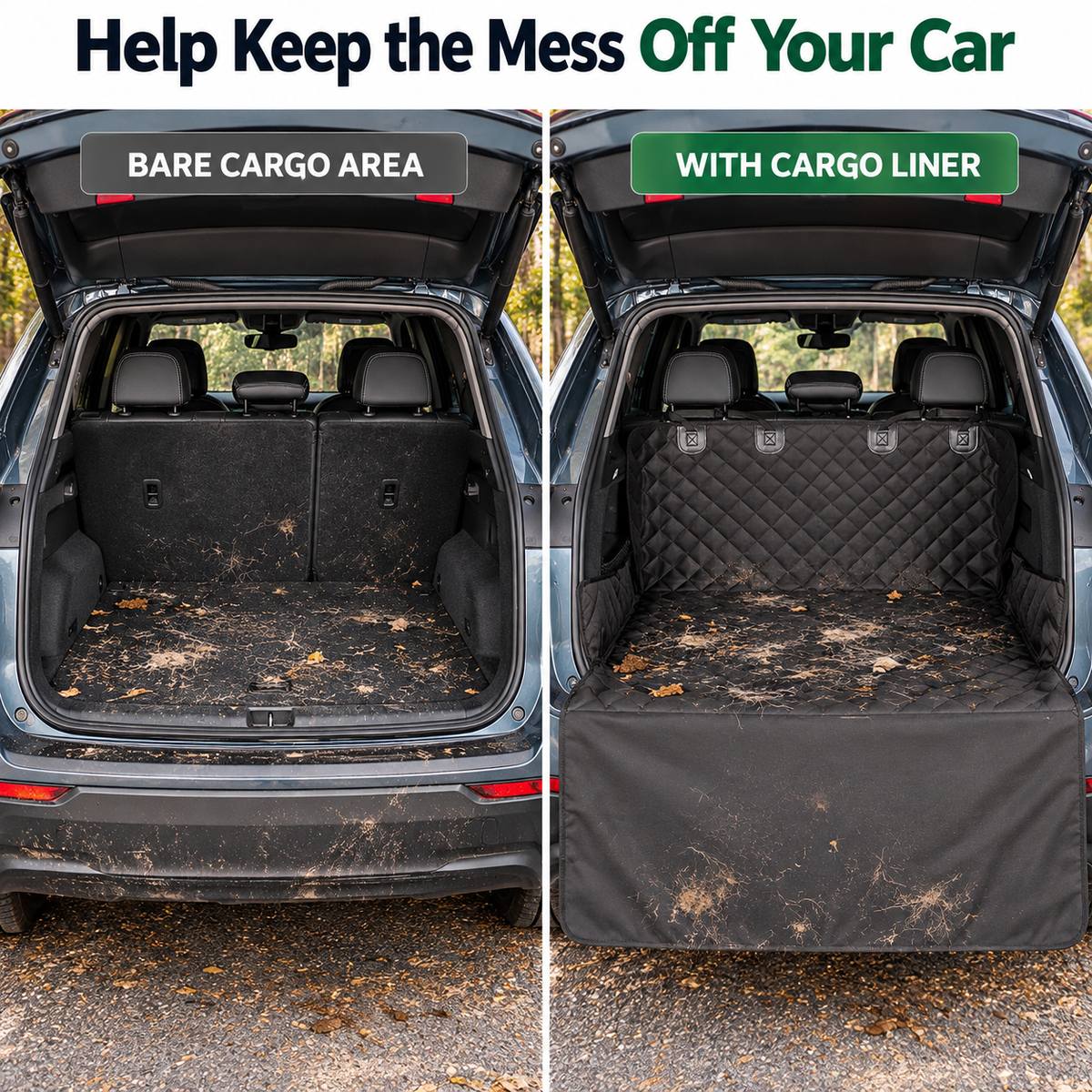 Quilted SUV Dog Cargo Liner with Side & Bumper Protection Fursera