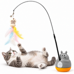 Bouncing Fish & Feather Cat Teaser Toy Fursera