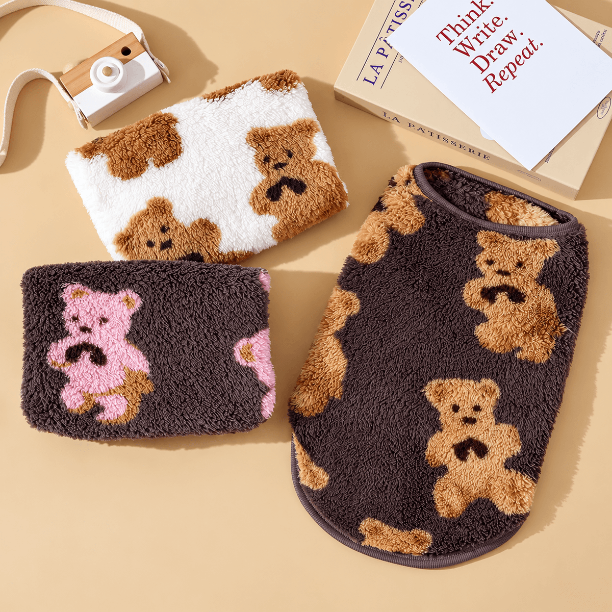 Teddy Bear Fleece Dog Vest – Soft & Cozy Pullover Fursera