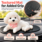Cute Puppy Dashboard Ornament with Anti-Slip Mat Fursera