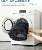 Washable Plush Dog Bed – Anti-Slip Crate Mat