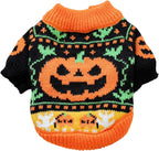 Halloween Pumpkin Pet Sweater for Cats & Small Dogs Fursera