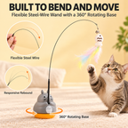 Bouncing Fish & Feather Cat Teaser Toy Fursera