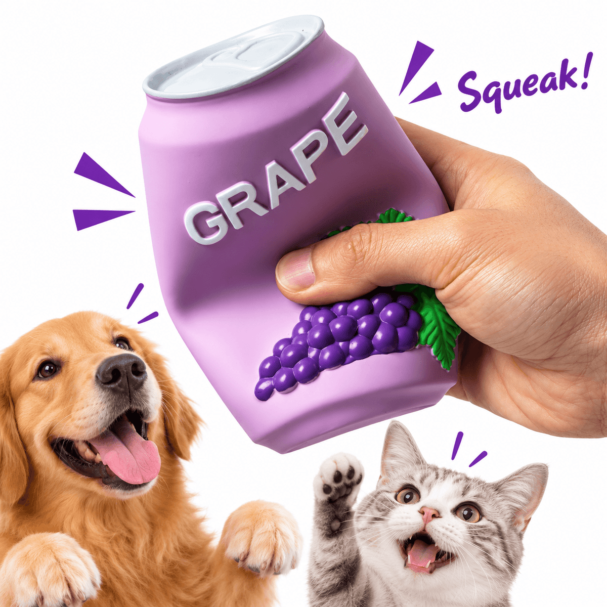 Fruit Drink Squeaky Dog Toy – Soft, Fruit-Scented Latex Fursera