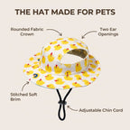 Cute Pet Sun Hat – Adjustable Outdoor Bucket Hat for Dogs & Cats Fursera