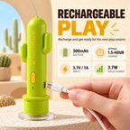 3-in-1 Rechargeable Cactus Cat Teaser Toy with Suction Base Fursera