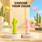 3-in-1 Rechargeable Cactus Cat Teaser Toy with Suction Base Fursera