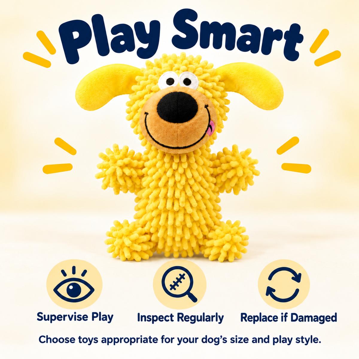 Giggling Plush Dog Toy – Soft Chenille Interactive Toy Fursera