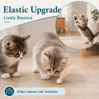 6 Pack Bouncy Cat Feather Ball Toys – Interactive Silicone Cat Balls for Indoor Cats Fursera