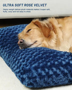 Washable Plush Dog Bed – Anti-Slip Crate Mat