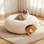 2-in-1 Cat Tunnel Bed – Foldable Cat Cave & Interactive Play Tunnel for Indoor Cats Fursera