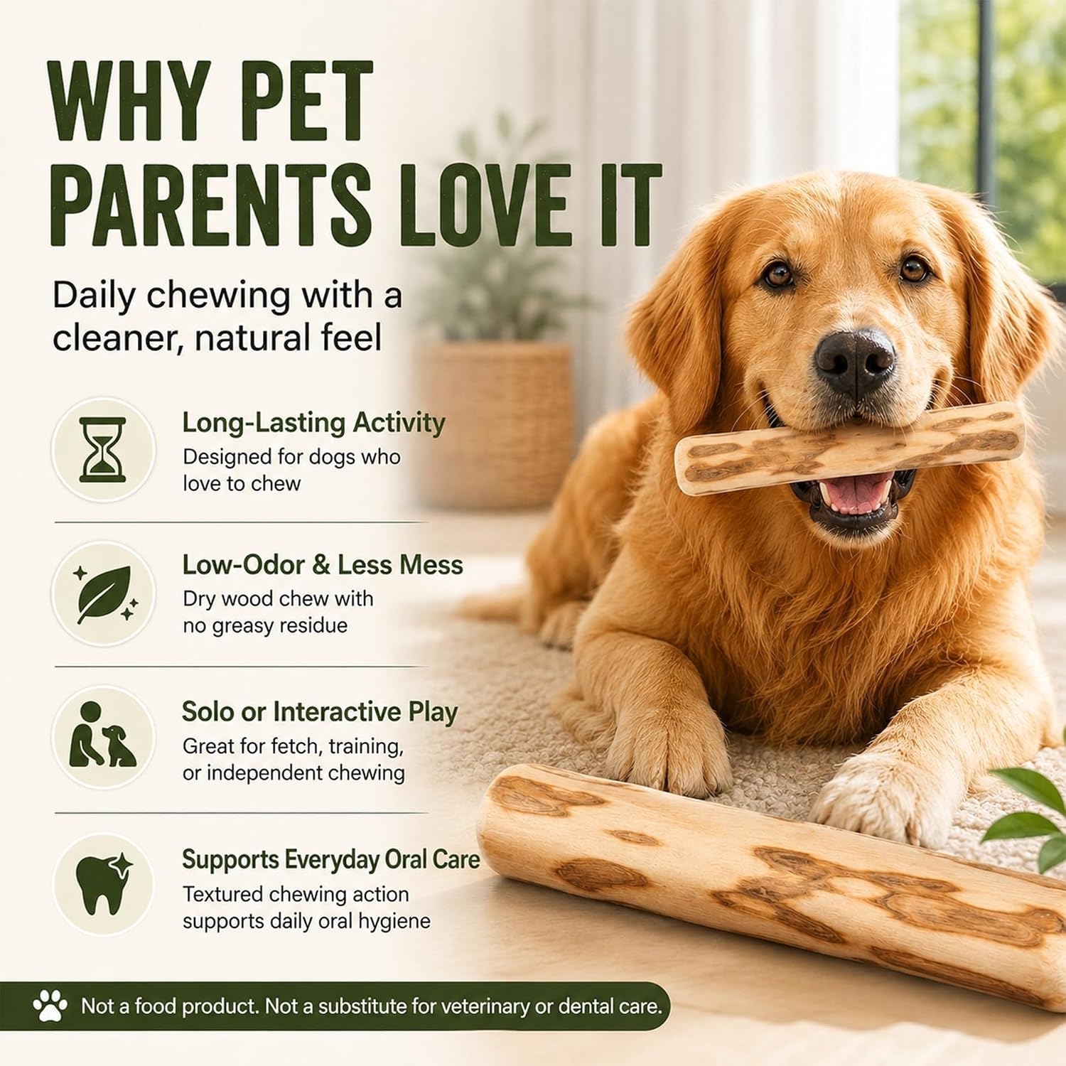 Coffee Wood Dog Chew Toy – Natural Long-Lasting Chewing Stick for Dogs Fursera