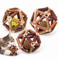 3-Piece Silvervine Cat Toy Ball Set with Catnip Cores & Bell Ball Fursera