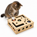 Wooden Cat Puzzle Toy with Built-In Claw-Smoothing Surface Fursera
