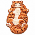 Orange Tabby Cat-Shaped Rug – Plush Accent Rug for Bedrooms & Living Rooms Fursera
