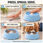Suction Slow Feeder Dog Bowl with Flower Maze & Textured Licking Dome Fursera