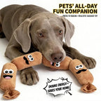 4-Link Squeaky Sausage Dog Toy