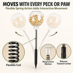 Spring-Mounted Chicken Pecking Toy & Treat Dispenser – Clear Refillable Feeder Fursera