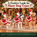 Santa Rider Dog Christmas Costume – Adjustable Holiday Cape Fursera