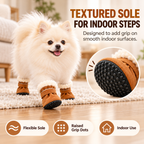 Warm Plush Dog Boots – Adjustable Soft Pet Booties, Set of 4 Fursera