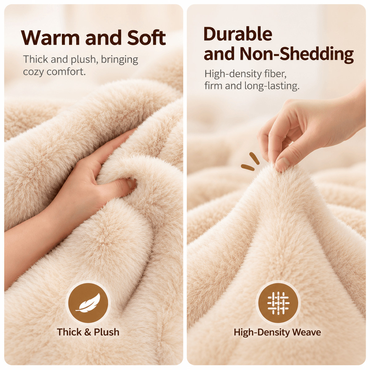 Washable Plush Pet Bed Mat for Cats & Dogs – Non-Slip Fursera