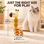 Giraffe Catnip Plush Toy with 2 Catnip Balls & Chew Stick Fursera