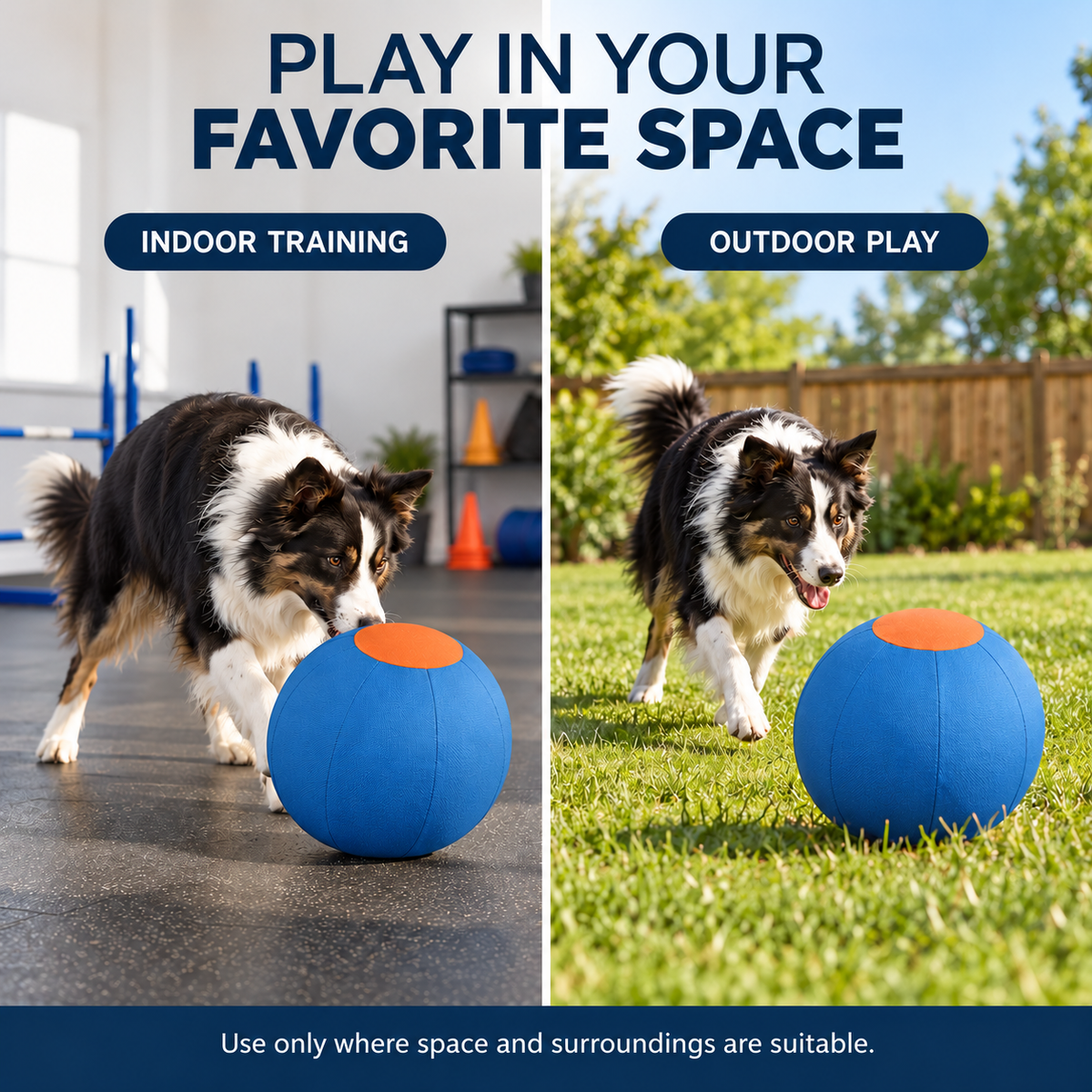 Dog Herding Ball – Large Push & Chase Activity Toy Fursera