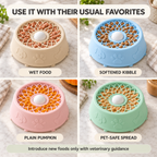 Suction Slow Feeder Dog Bowl with Flower Maze & Textured Licking Dome Fursera