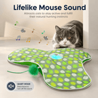 Interactive Hide & Seek Cat Toy with Moving Feather