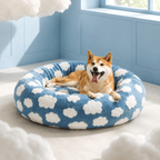 Soft Plush Donut Bed for Dogs & Cats