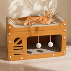 Wooden Cat Scratcher Bed for Indoor Cats
