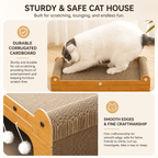 Wooden Cat Scratcher Bed for Indoor Cats