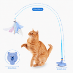 Interactive Feather Cat Wand Toy with Suction Cup