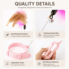 Hands-Free Collar Feather Cat Teaser