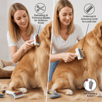 2-in-1 Pet Grooming Brush for Dogs & Cats