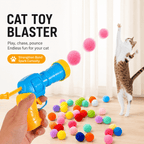 Interactive Cat Fetch Toy with Launcher Gun